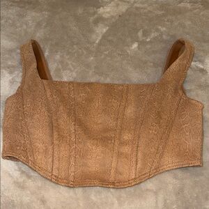 Windsor Brown Snake Print Crop Top